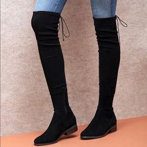 Sole society black suede over the knee Ravina boots size 8.